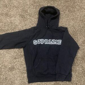 Supreme Original Heavyweight Hoodie black and white